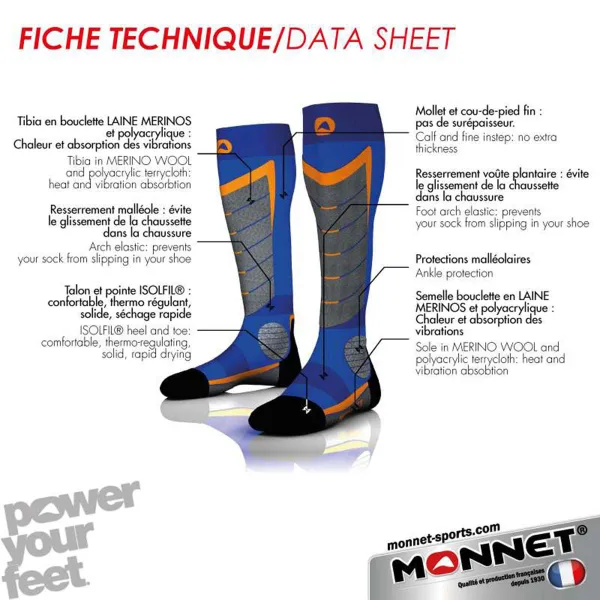 MONNET MI-BAS ACCESS SKI SOCKS - Imagen 3